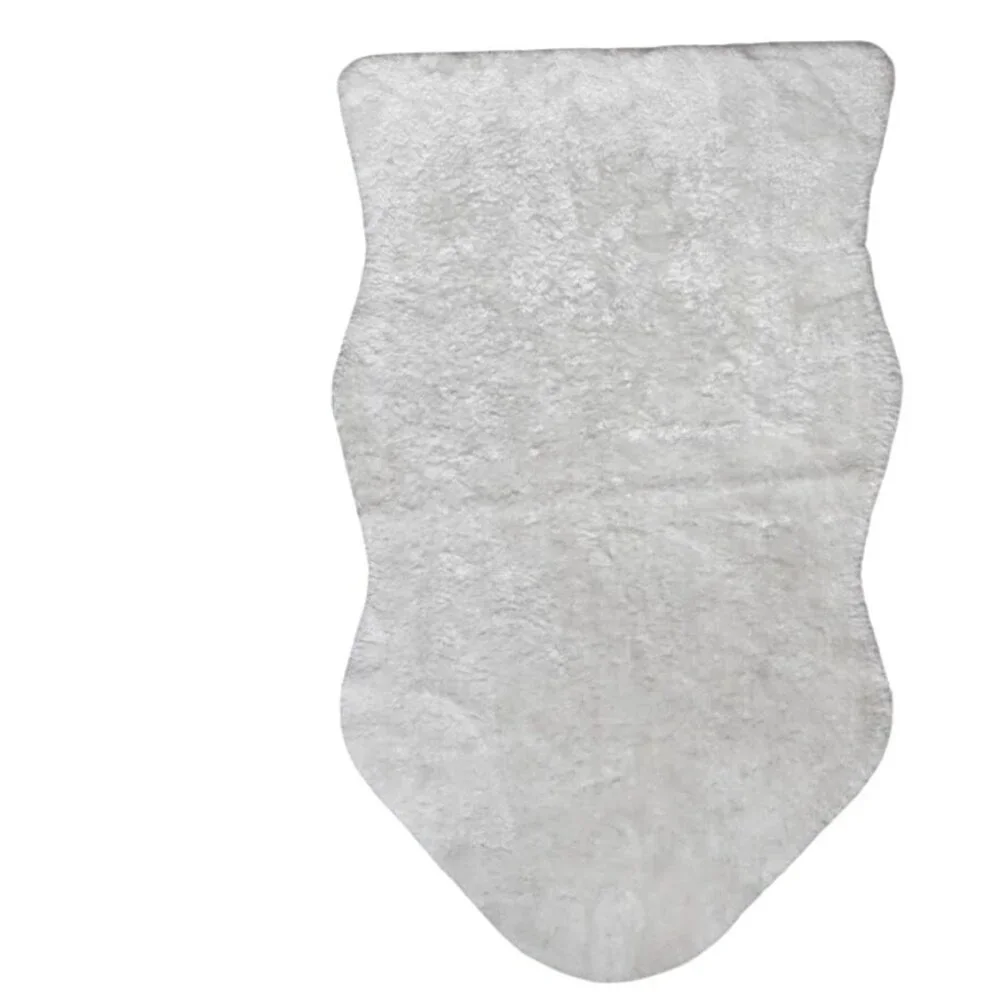 Ikea Toftlund White Faux Sheepskin Rug 3x5 Soft Steam Cleaned